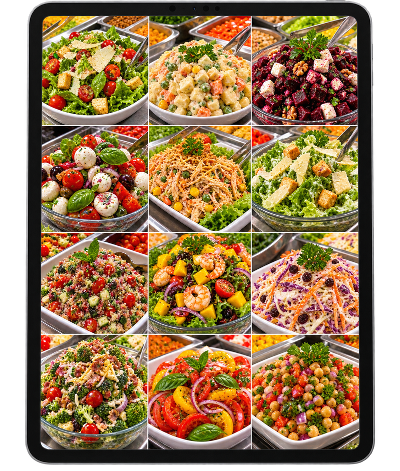 Variedade de saladas